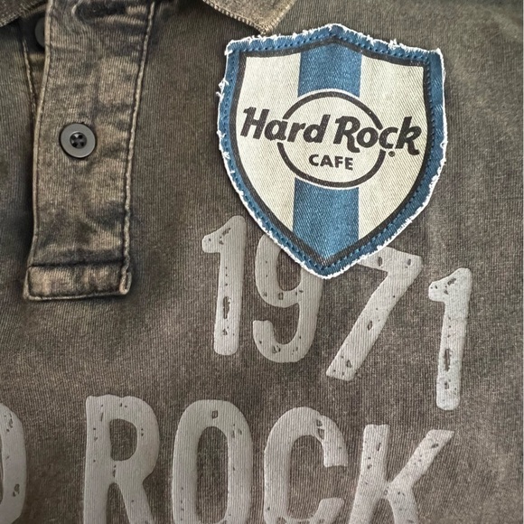 Hard Rock Cafe Guitar Co. Manufacturer Distressed St. Maarten Polo W/ Pa… - Picture 5 of 12